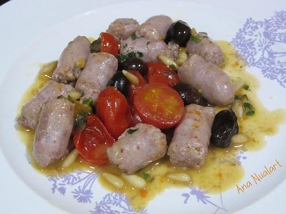 Salchichas a la siciliana