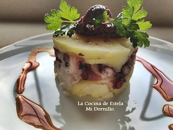 Timbal de pulpo y patata
