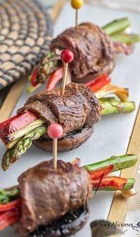 Atadillos de entraña y verduras