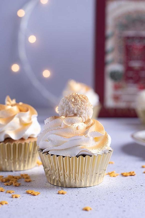 Cupcakes Rafaello de coco y avellanas