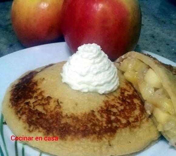 Tortitas rellenas de manzana