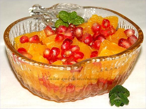 Macedonia de naranja y granada
