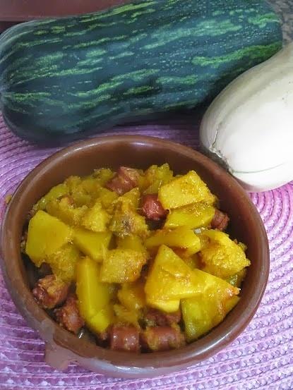 Calabaza con longaniza