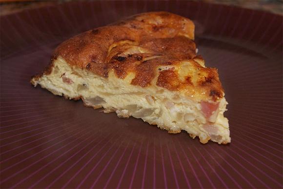 Frittata de bacon y cebolla