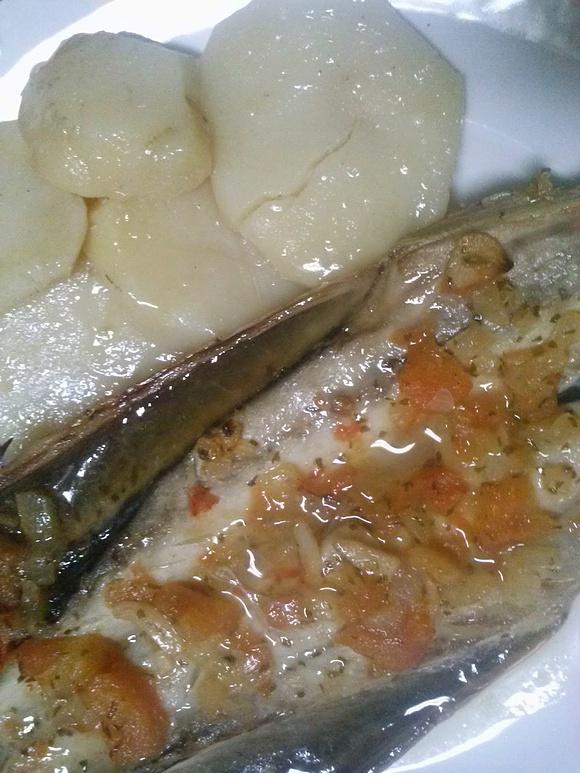 Caballas con vinagreta al horno