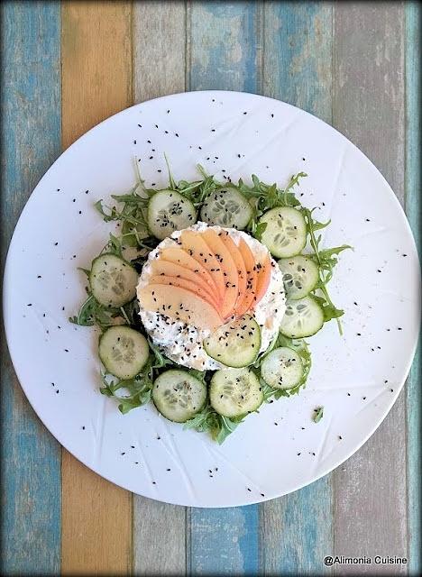 Crema de feta con pepino y manzana