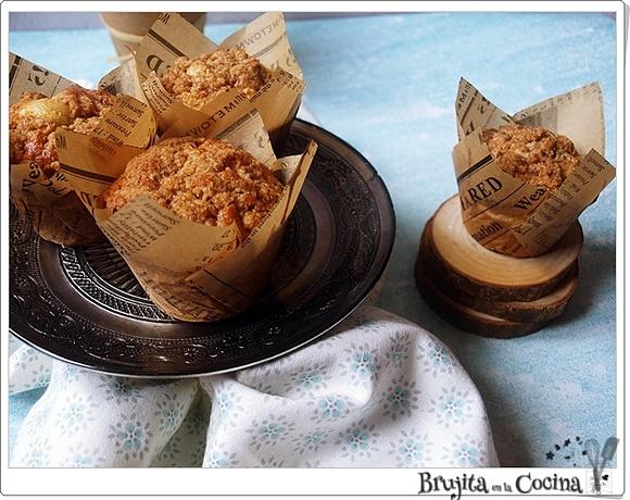 Muffins de coco y piña con crujiente