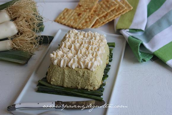 Pastel de puerro y queso azul