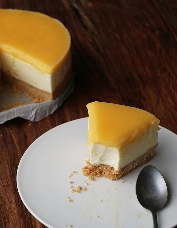 Tarta de queso y lemon curd
