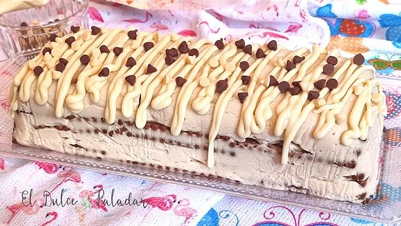 Tarta de chocolate blanco y crema kinder sin horno