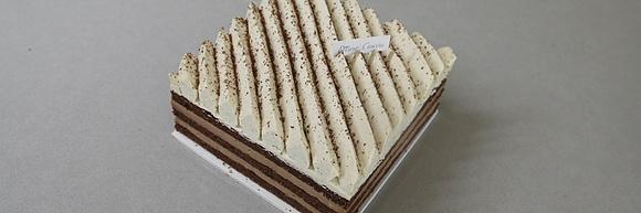 Tarta mousseline de chocolate y vainilla