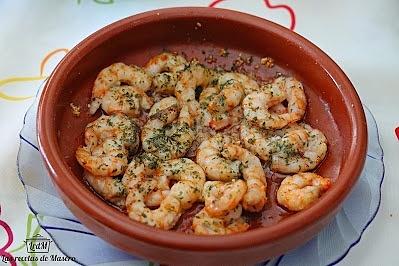 Gambas al ajillo en freidora de aire