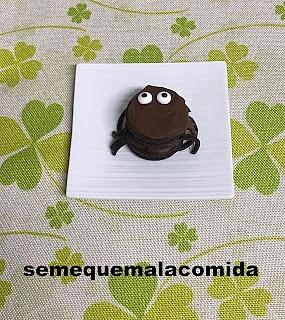 Galletas araña de chocolate