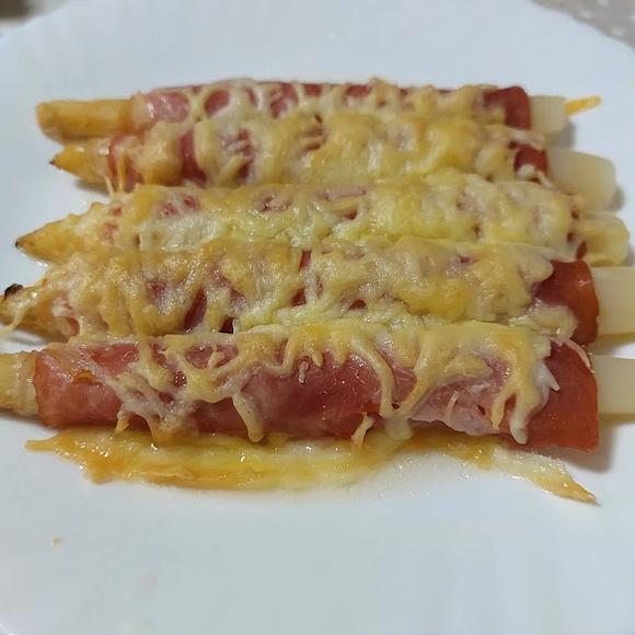 Espárragos con jamón