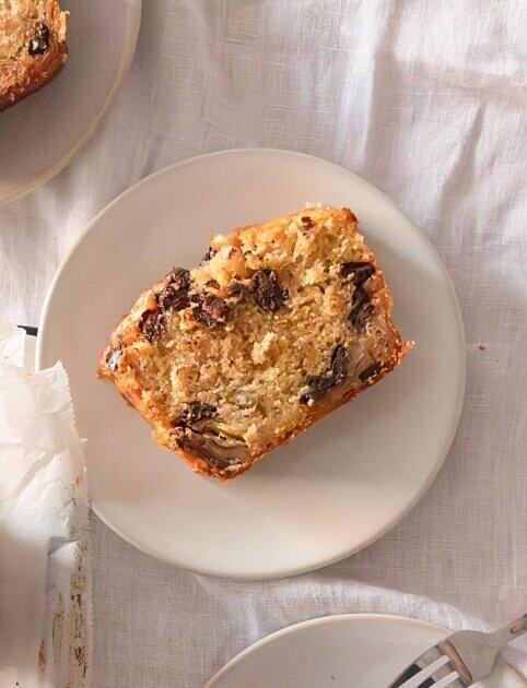 Bizcocho de plátano con nueces