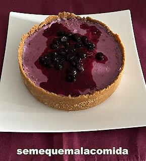 Tarta de queso con arándanos sin horno
