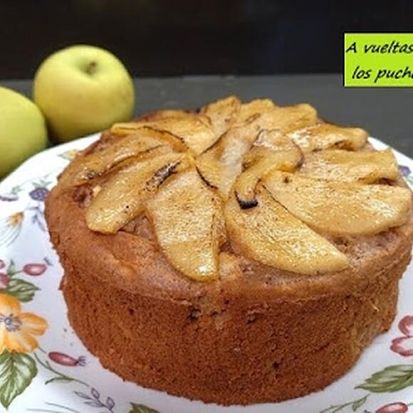 Bizcocho de mascarpone y manzana sin azúcar