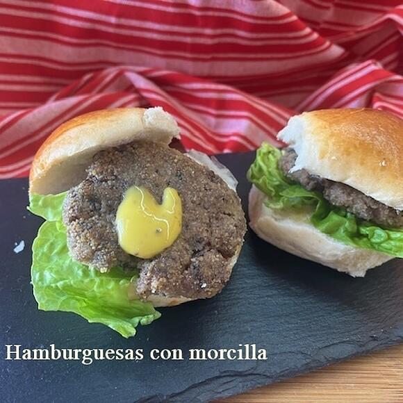 Hamburguesas de carne picada con morcilla