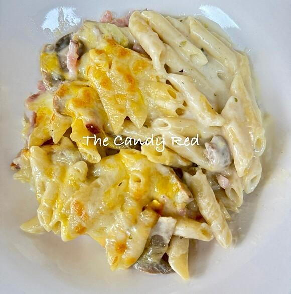 Macarrones carbonara con cerveza