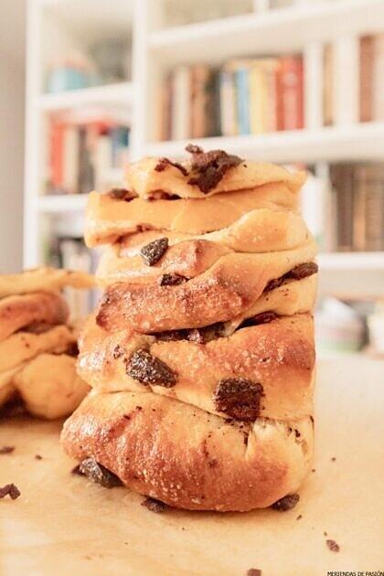 Brioche de canela y chocolate