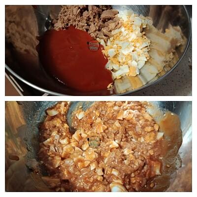 Cómo hacer fajitas de atún y huevo