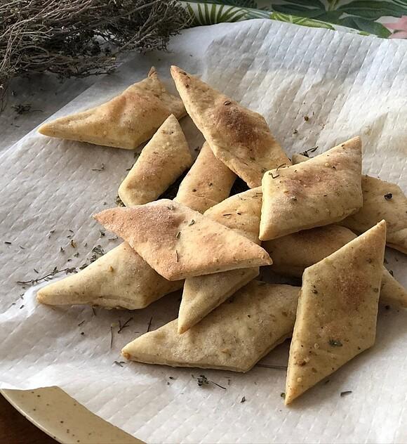 Crackers de kamut con tomillo