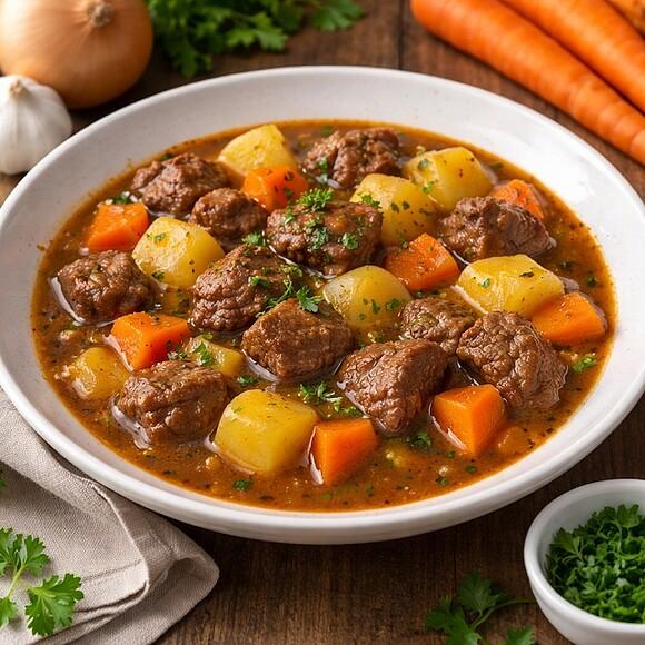 Cómo preparar ternera guisada con verduras