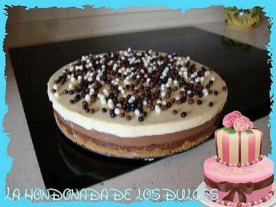 Tarta de 3 chocolates