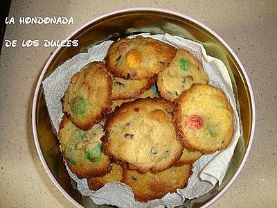 Cookies de mantequilla con confeti de m&m