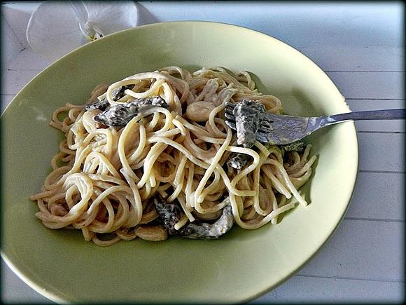 Espagueti con ternera y mascarpone