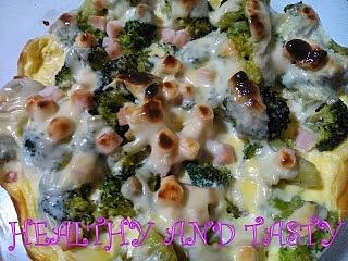 Gratinado de brócoli y pavo