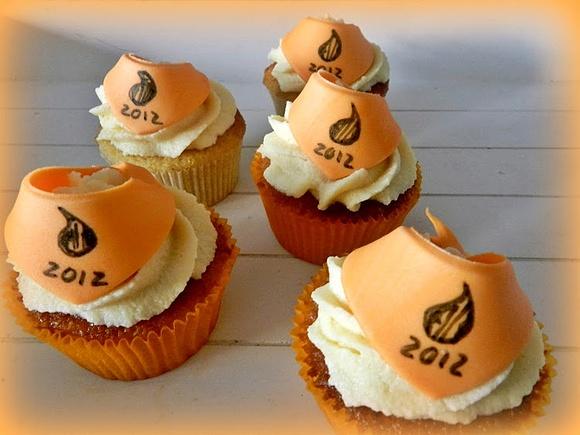 Cupcakes de naranja con ganaché de chocolate blanco