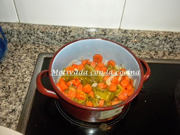 Pescado en salsa de verduras