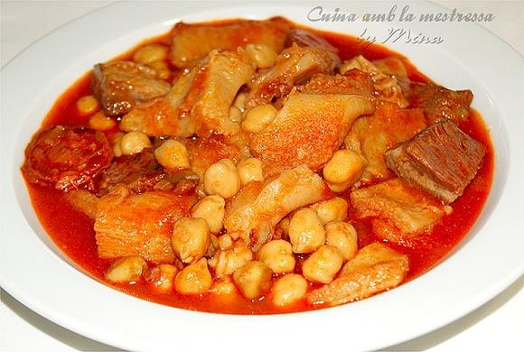 Cap i pota amb tripa o callos a la catalana