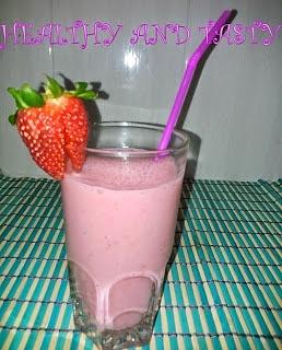 Batido de fresas y plátano light