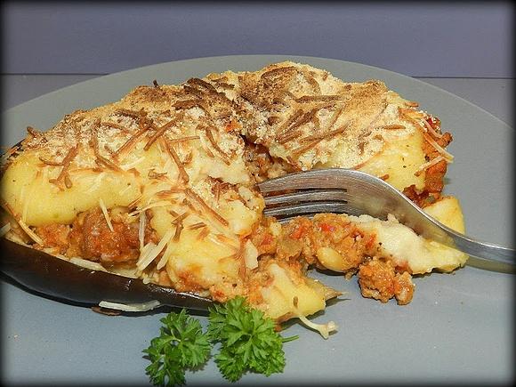 Berenjenas rellenas a la griega
