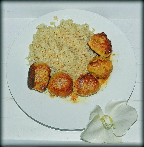 Albóndigas de pollo y mango