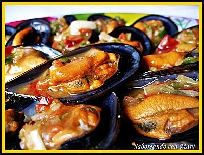 Mejillones con vinagreta