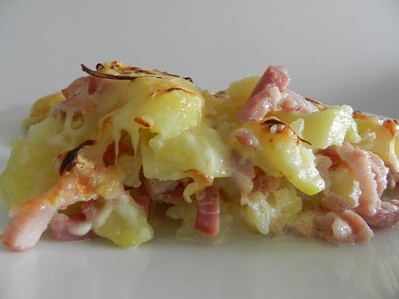 Gratinado de patata con bacon