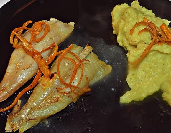 Rape a la naranja al horno