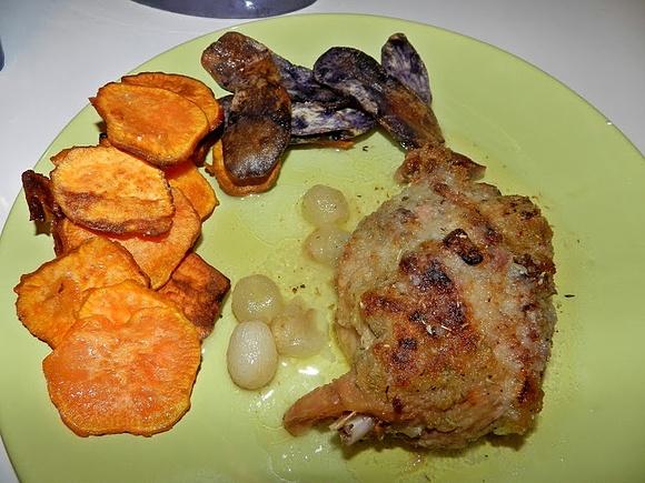 Confit de pato con uvas