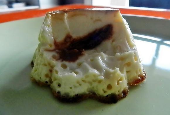 Flan relleno de chocolate