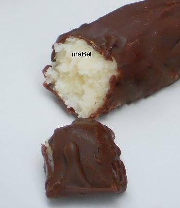 Turrón de coco con chocolate en barras