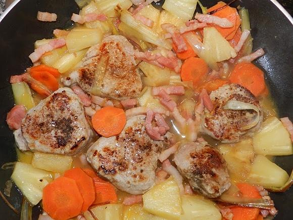 Solomillo de cerdo con piña