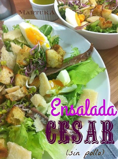 Ensalada César original sin pollo