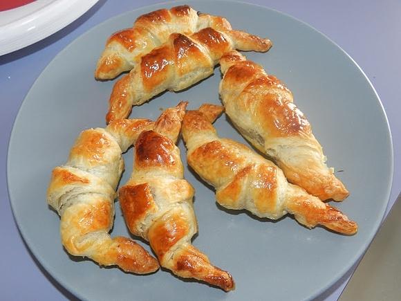 Croissants rellenos de cacao