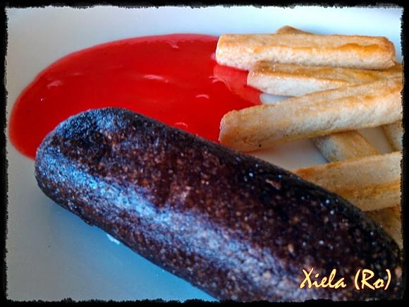 Botifarra amb tomata i patates fregides
