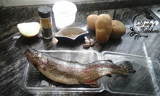 Trucha con jamón