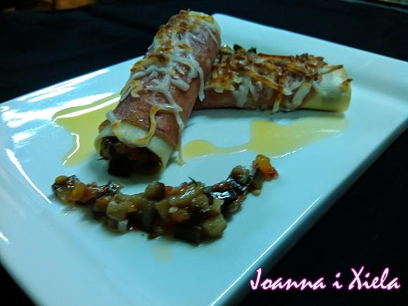 Canelones rellenas de verduras