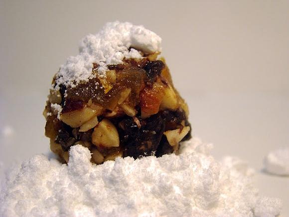 Trufas de frutas deshidratadas sin chocolate ni manteca